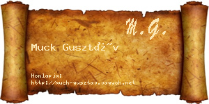 Muck Gusztáv névjegykártya