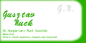 gusztav muck business card