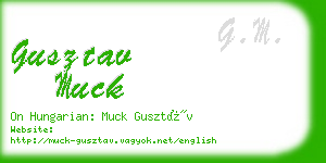 gusztav muck business card